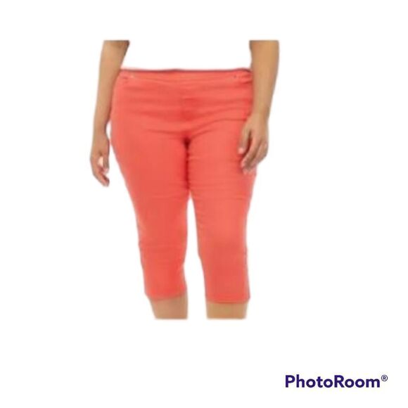 Kim Rogers coral Capri with pockets - Picture 1 of 12